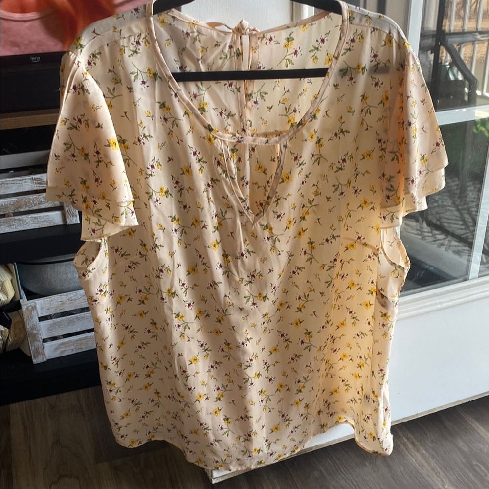 Floral Cream Women's Top